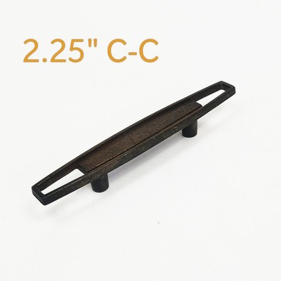 Pair of Vtg. Hammered Brass Hardware Cabinet Handle Drawer Pulls P5040