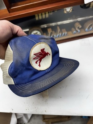 Vintage MOBIL PEGASUS Trucker Hat Gas Oil Snapback Cap K-Brand