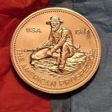 1984 "The American Prospector" 1oz .999 Fine Silver Round, Engelhard Coin 92.00 per troy oz