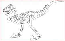 Dinosaur dxf file for CNC Plasma, Laser  or Water Jet delivered on FLASH drive
