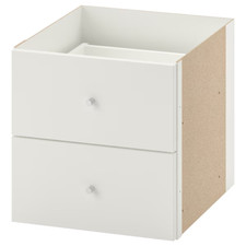 IKEA Kallax Inserto 2 Cassetti Compatibile Organizzatore di Stoccaggio per Scaffale Cubo 33x33cm