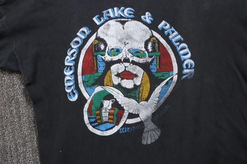 Emerson Lake & Palmer Vintage 70s Tour T-Shirt Adult S/M Music Band Faded Thin - Picture 2 of 10