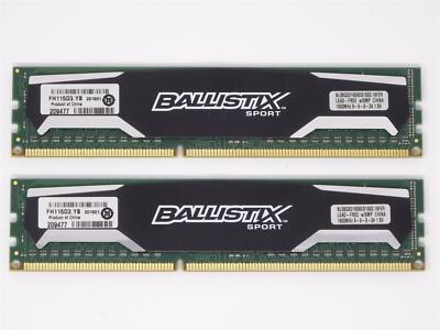 Crucial BallistiX Sport 16 GB (2x 8GB) BLS8G3D1609DS1S00 DDR3 1600 RAM (#1463)
