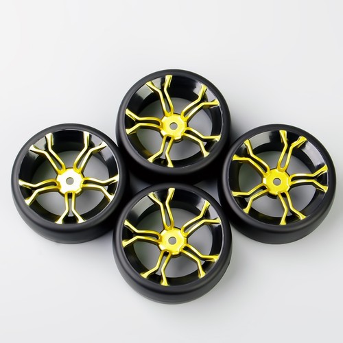 4Pcs Flat Drift Tires&Wheel Rim 12mm Hex For HPI HSP RC 1:10 On-Road Racing Car - Picture 1 of 6