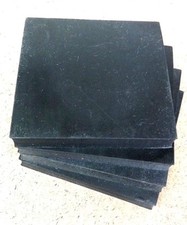 Neoprene Rubber Sheet Solid -Set of (4)- 1/2" Thk x 4-1/2" Sq Mounting Pad 60D