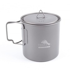TOAKS Titanium Pot Camping Cup Ultralekki Outdoor Pot 650ML POT-650-L