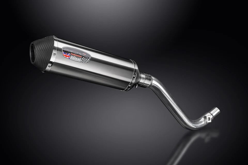 Suzuki DR650S DR650SE 96-24 Slip On 13.5" X-Oval Stainless Exhaust Muffler Kit - Image 3 of 4