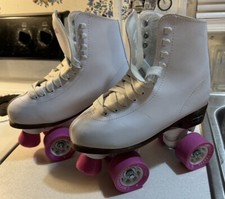 Chicago Roller Skates Womens Girls White Leather Roller Skates Size 7