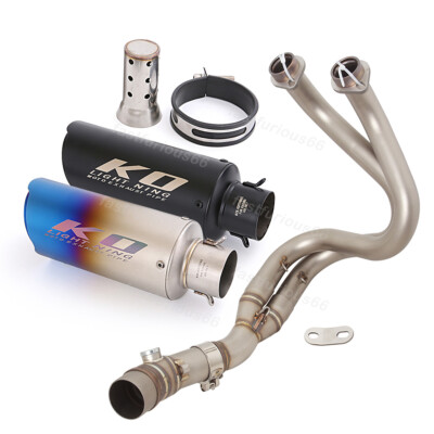 Exhaust System Muffler Front Link Pipe For Kawasaki ER-6F ER-6N EX650F 2012-2023