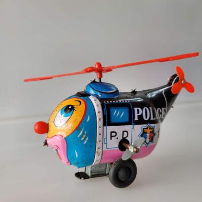 Vintage 1960s Tin Mikuni Industry Comic Helicopter Antique