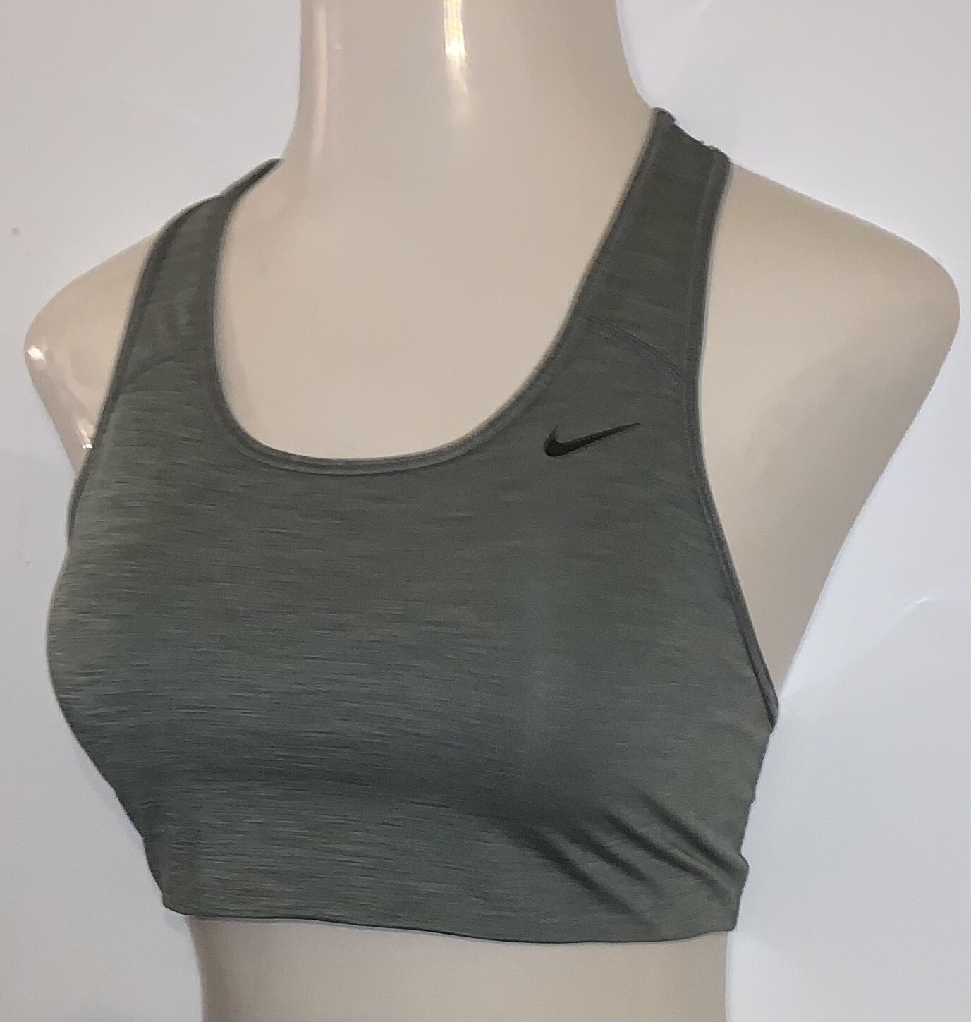 Womens Gray NIKE Racerback Razorback Gym Sports Bra F… - Gem