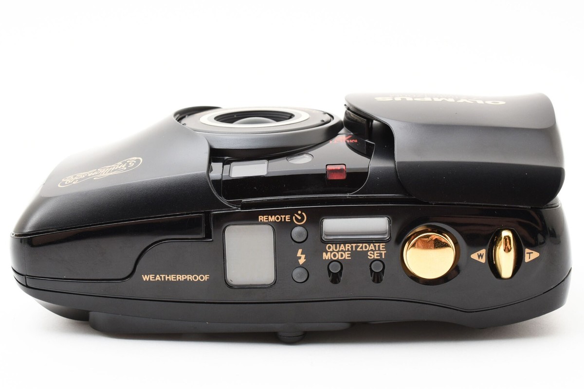 RARE Never used] Olympus μ Mju Zoom Deluxe Black 5 million aniv