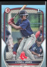 2023 Bowman Lyonell James BP-118 1st Sky Blue Paper /499 | Boston Red Sox