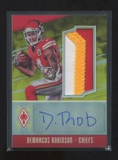 2016 PANINI PHOENIX DEMARCUS ROBINSON RC AUTOGRAPH 3 COLOR JUMBO PATCH #ED 06/25