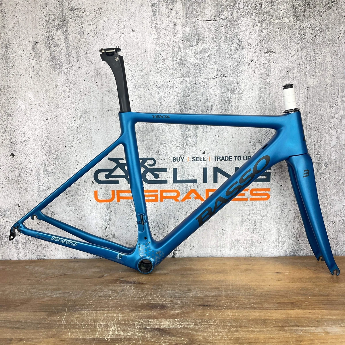 2022 Basso Venta Size 45 50.5cm TT Carbon Rim Brake Frameset