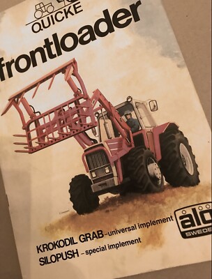 Quicke Front Loader Range alo Sweden Original 1980s Sales Brochure | eBay UK