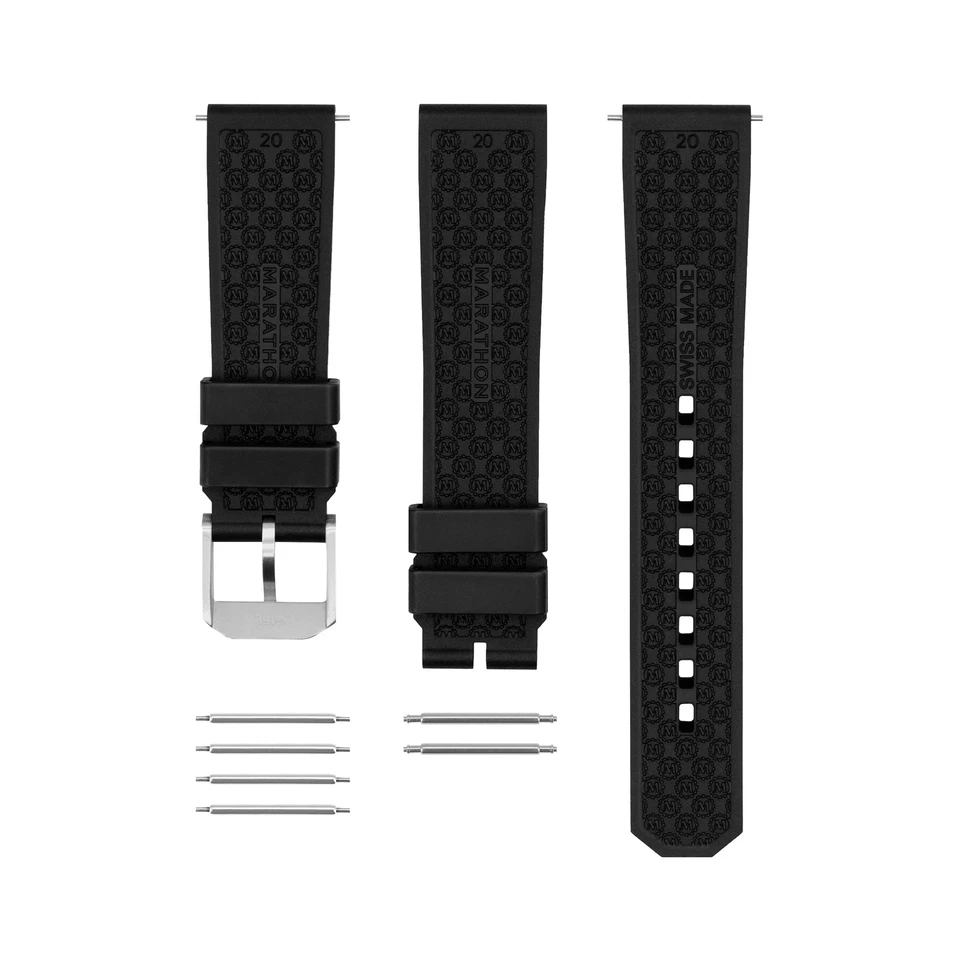 Marathon 3 piece Watch Strap System - 20mm - Swiss Made - FKM Rubber NEW - Image 4 of 4
