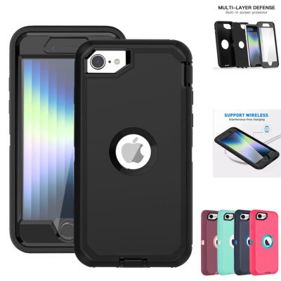 Case For iPhone SE 3rd 2022/2nd 2020 Shockproof Dustproof Cover Screen Protector