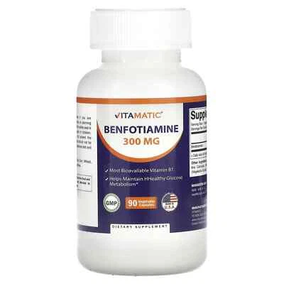 Benfotiamine 300 mg 90 Vegetable Capsules Vitamatic