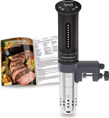 KitchenBoss Sous Vide G310 Stick Kocher Garer Schwarz 1100 Watt 40°C - 90°C