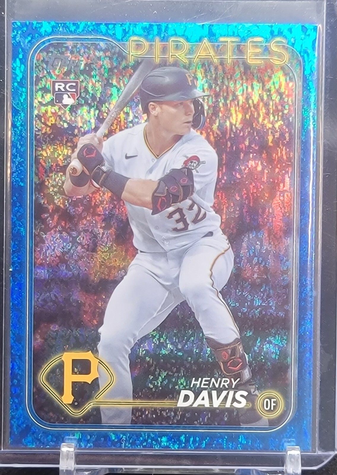 Henry Davis 2024 Topps Series 1 - #295 Blue Holofoil /999 (RC)