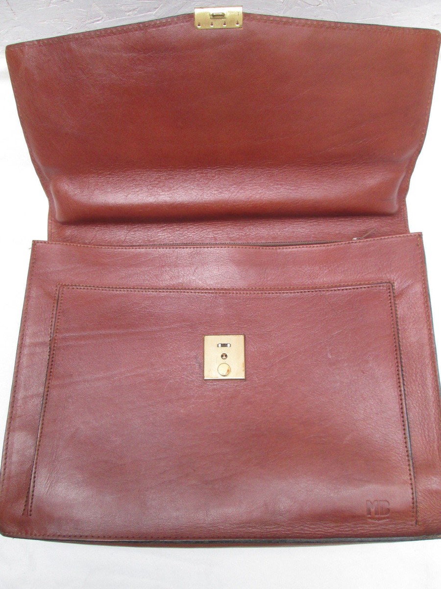 Sac à Main The Bridge Vintage En Cuir - Style Serviette Format A4, Couleur Vert/noir, Occasion