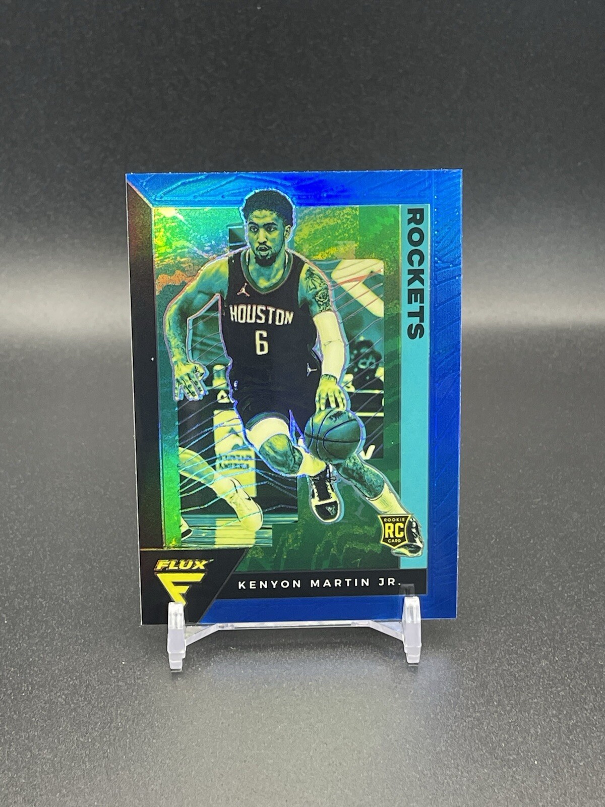 Kenyon Martin Jr. 2020-21 Panini Flux Blue Prizm #242 RC Houston Rockets Rookie