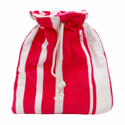 Model Co Striped Beach Bag and Towel Pink and White Brand New