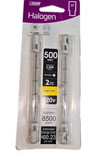 FEIT ELECTRIC HALOGEN, 2 T3 R7 BULBS 500W 120V BRIGHT WHITE DIMMABLE 8500LUMENS