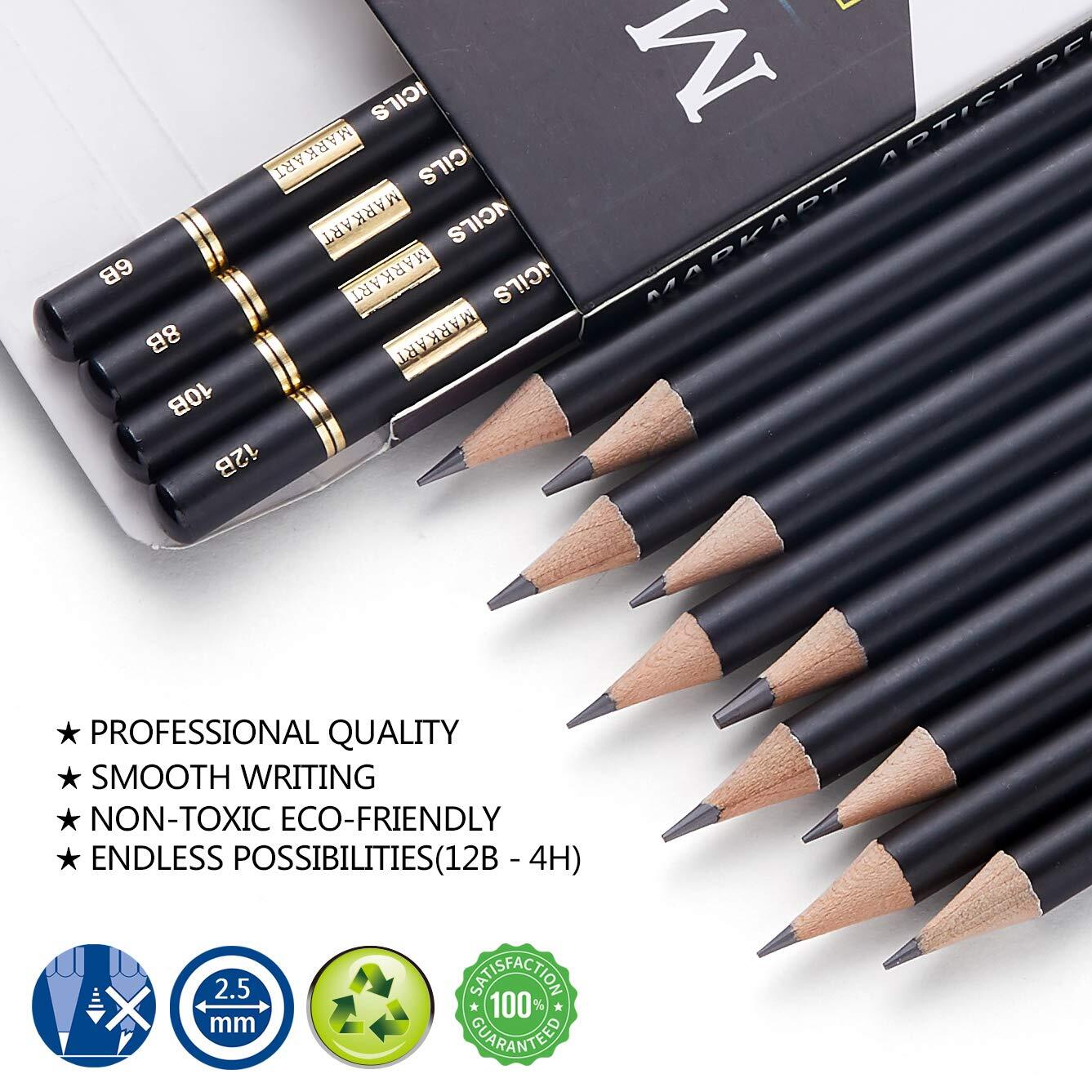 Professional Drawing Sketching Pencil Set - 14 PiecesGraphite12B - 4H Ideal f...