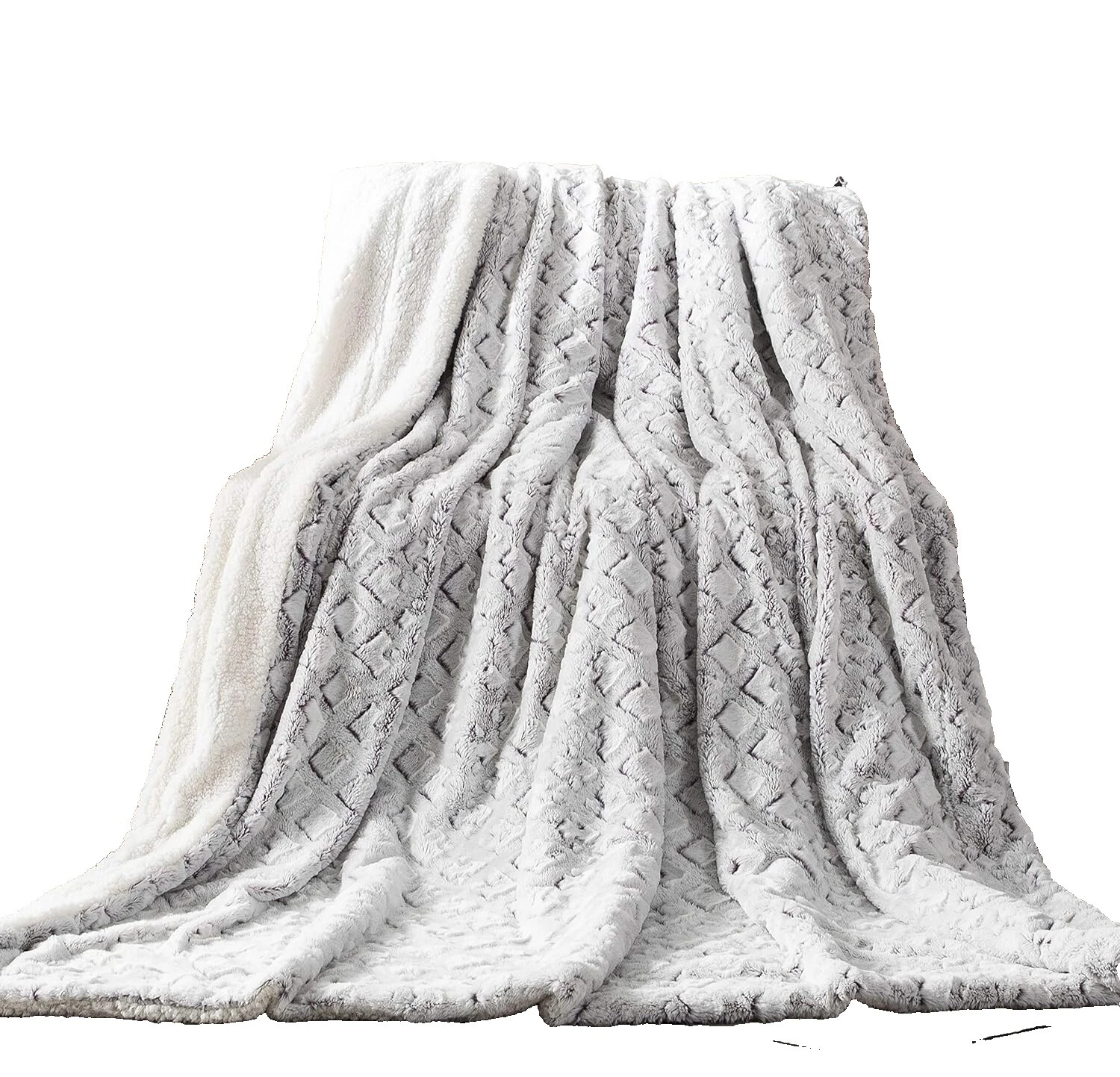 Faux Fur Animals Geometric Pattern Blankets & Throws