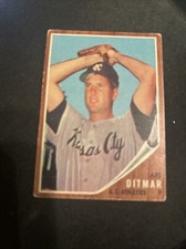 1962 Topps Baseball Card #246 Art Ditmar Kansas City Athletics Vg+ Free Ship!