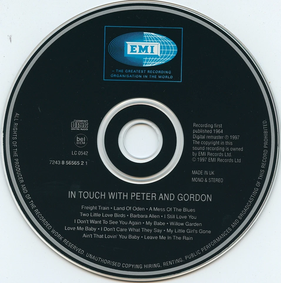 Peter and Gordon – In Touch With Peter and Gordon | CD [mono + stereo] - Bild 3 von 3