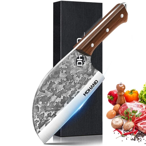 Edelstahl Kochmesser Metzger Küchenmesser Restaurant Scharfe Messer Axt - Bild 2 von 12