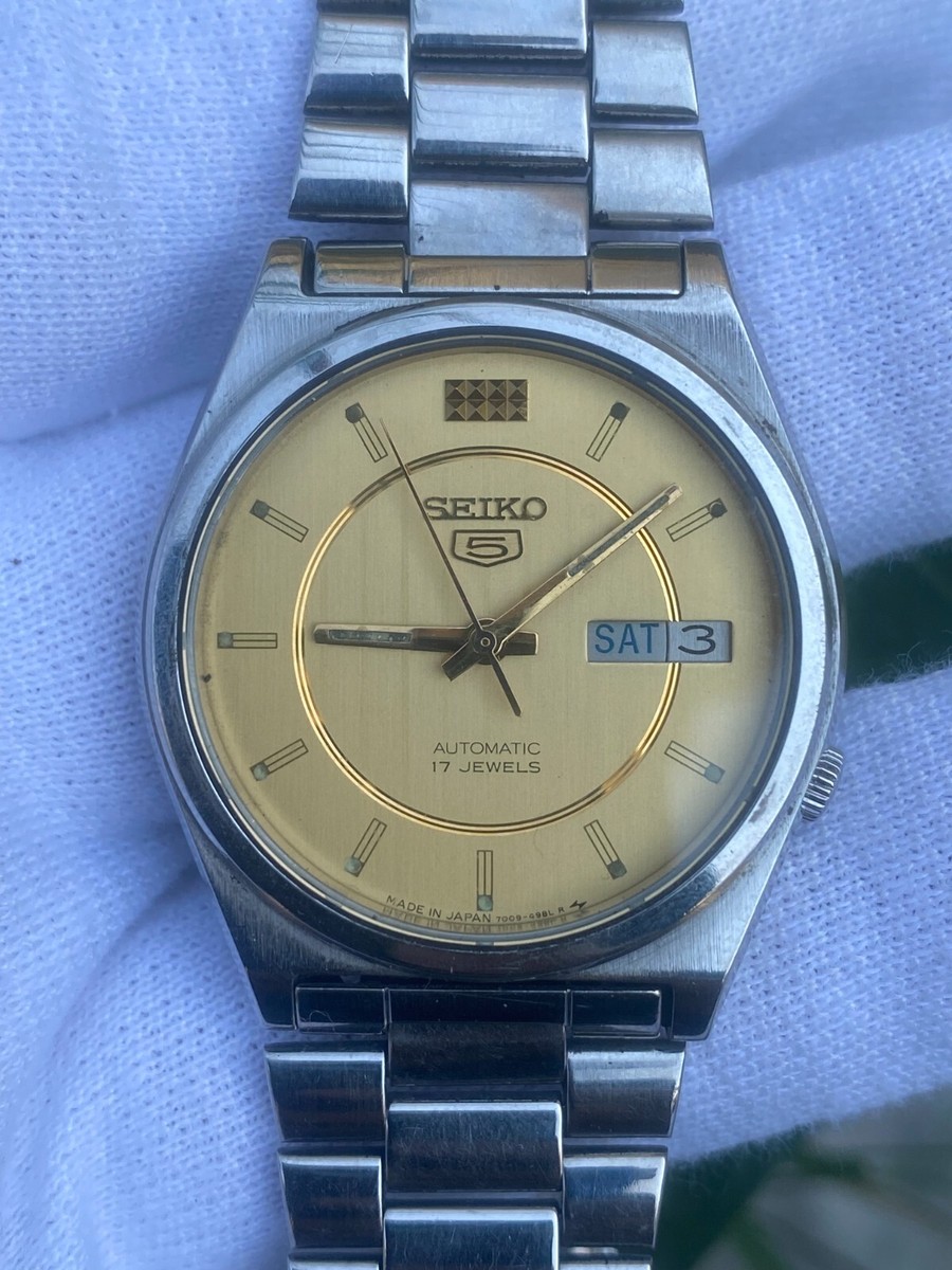 Vintage Seiko 5 Automatic 7019-8180 Day Date Men's Watch | eBay