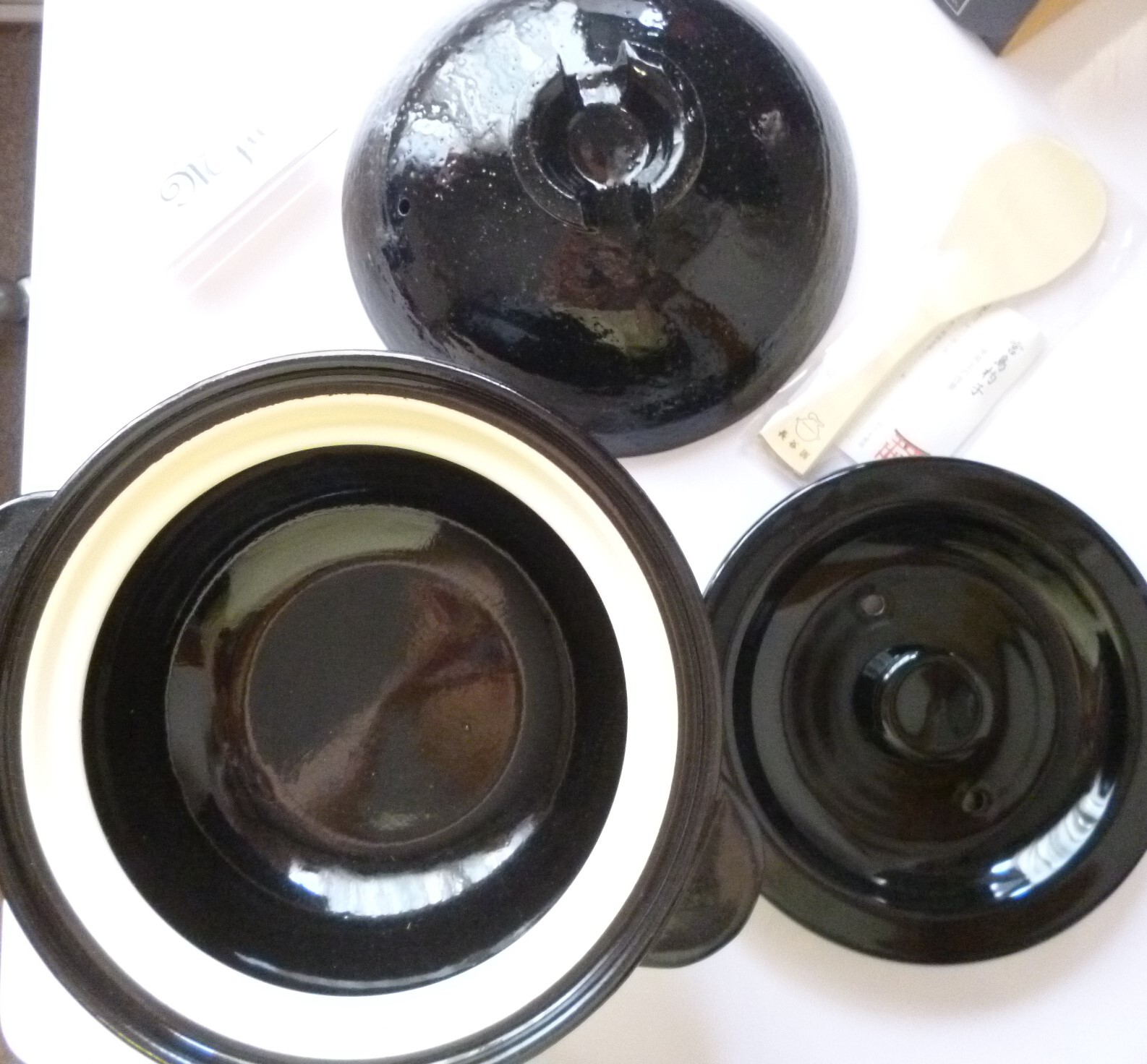 NAGATANIEN Kamadosan DONABE Earthen Clay Pot Iga Ware Pottery Rice