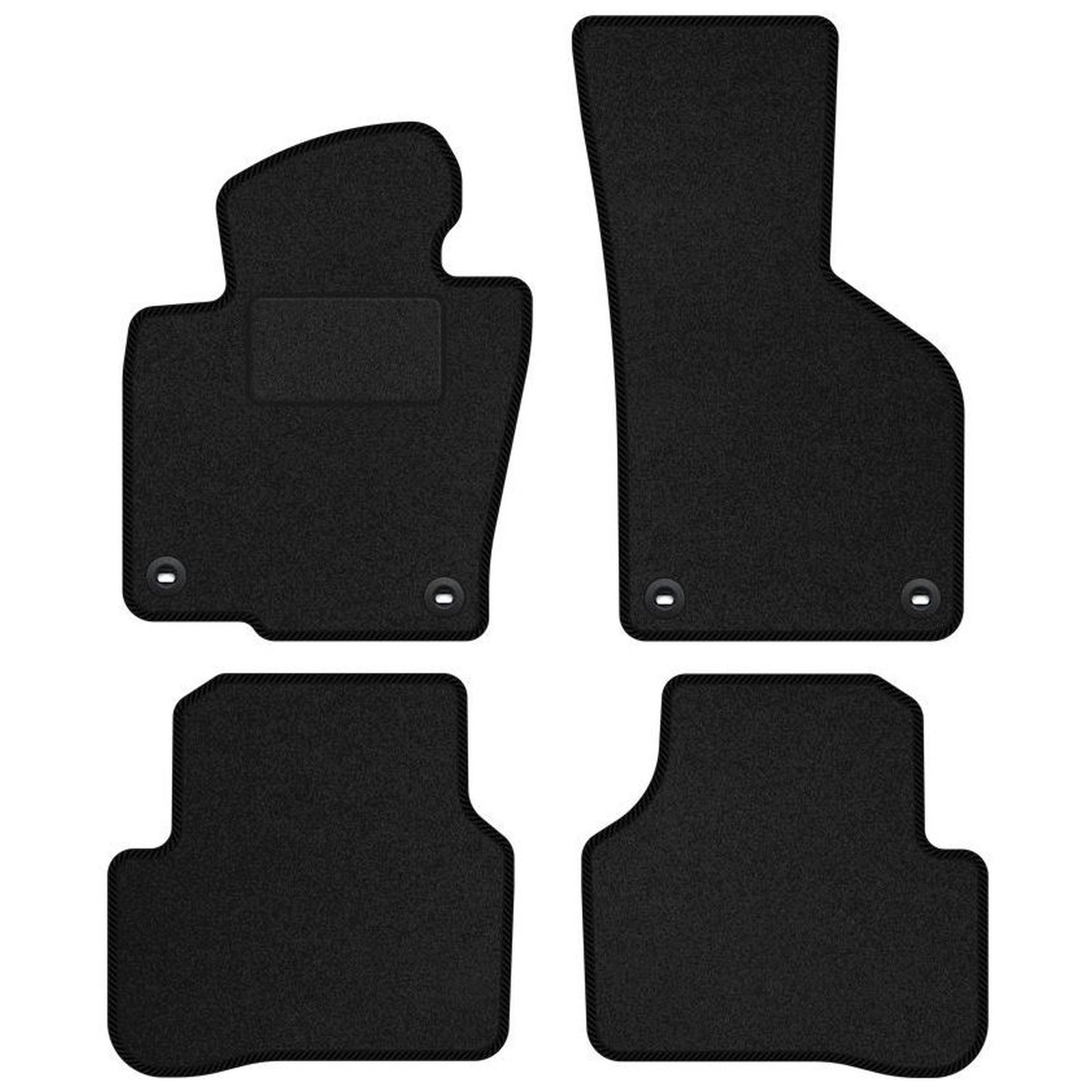 Tapis sol Passat B7 en velours noir VW24-2 pour voiture Volkswagen années 2010 2011 2013 2014 2015