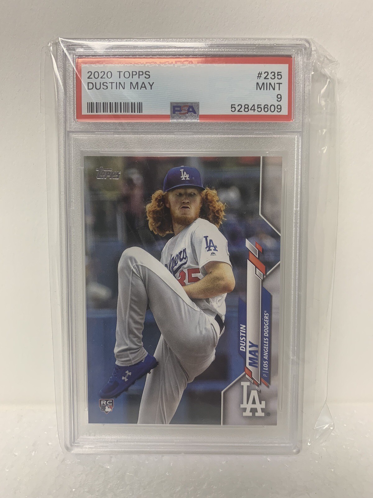 2020 Topps Dustin May RC, #235 Los Angeles Dodgers, PSA 9