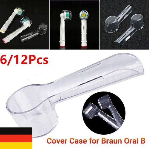 6-12Stk klare Schutz-Kappe Abdeckungen für Oral B elektrische Zahnbürste Köpfe'. - Picture 2 of 24