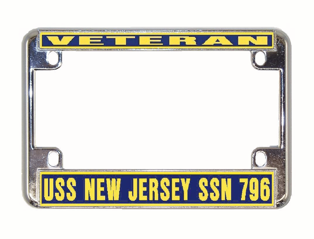 USS NEW JERSEY SSN 796 Motorcycle License Plate Frame U S Navy