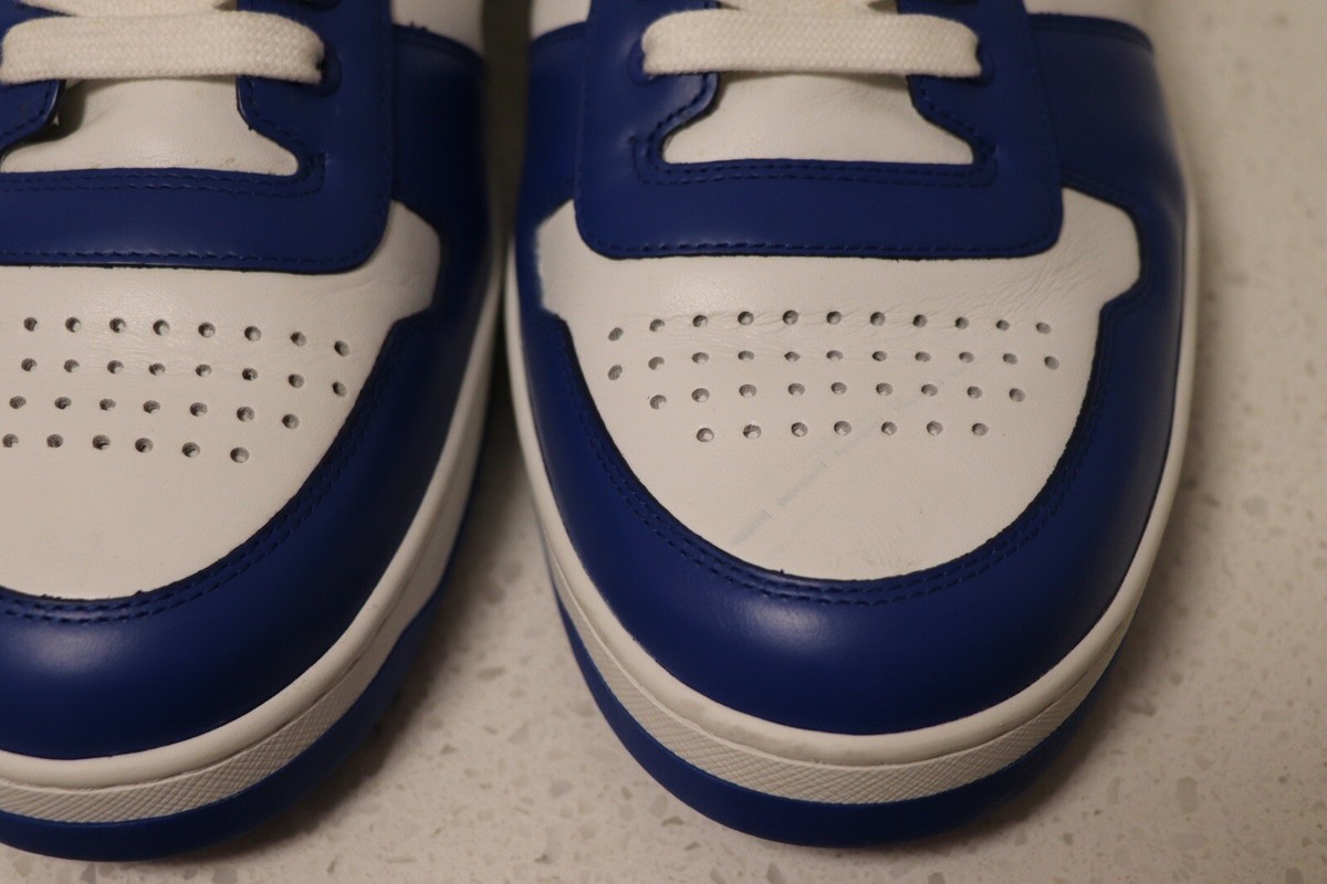PRADA メンズ シューズ US 7 1/2 Prada Round Head Low-cut Sneakers In Blue | ModeSens