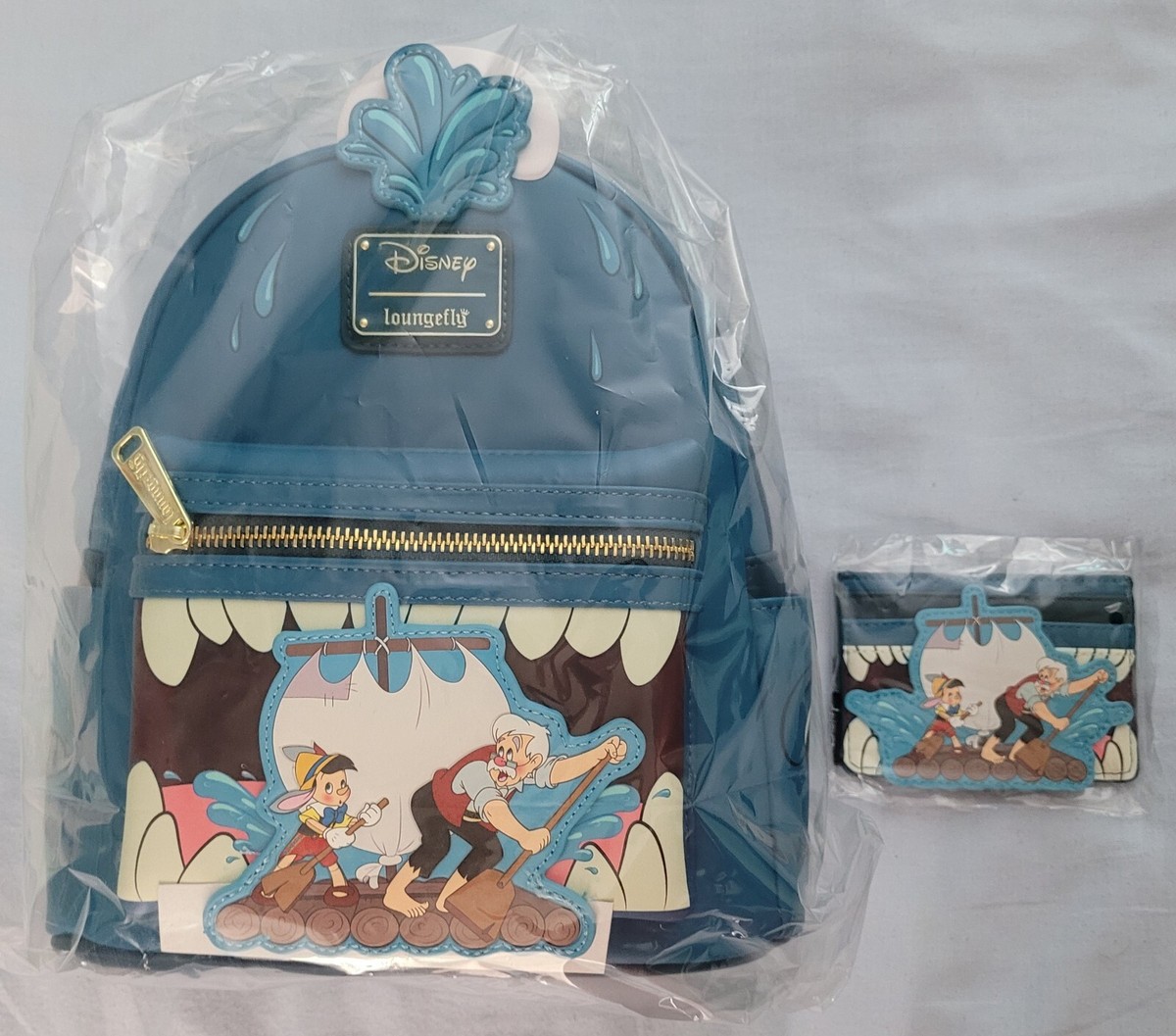 Loungefly Disney Pinocchio Monstro Mini Backpack and Cardholder