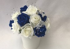 Royal blue,wedding bouquets, flowers, posy, buttonholes, brides, bridesmaid wand