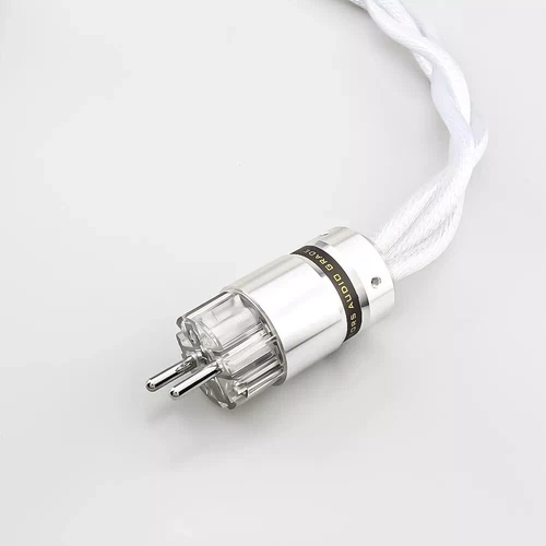 HIFI US AU EU Schuko AC Power Cable 8N Pure Copper Silver Plated OCC Supply - Picture 10 of 10