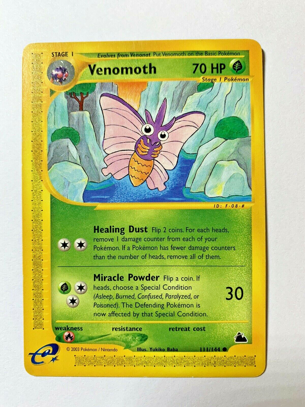 VENOMOTH - 111/144 - Skyridge Set - e-Card Series Pokemon Card - 2003 - NM