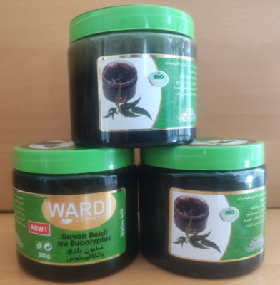 3x Schwarze Seife mit Eukalyptus aus Marokko Originalprodukt 200Gr., 3,32 /100Gr