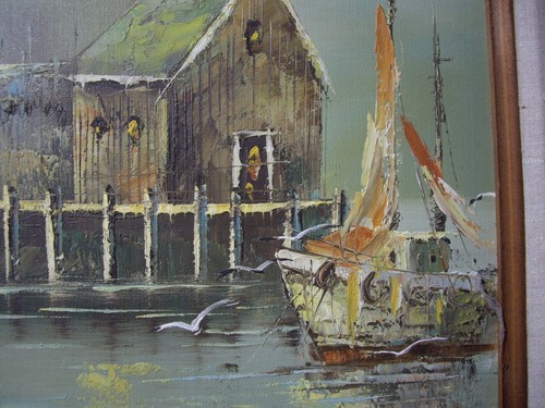 Village Harbor Wall Art framed - Picture 3 of 7