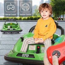 12V Ride On Bumper Car for Kids Toddlers Electric Vehicle Toy w/ Remote Control