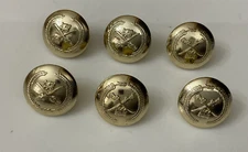 Vintage 6 x London Badge Buttons Co Ceylon Sri Lanka Army Military 18mm Uniform
