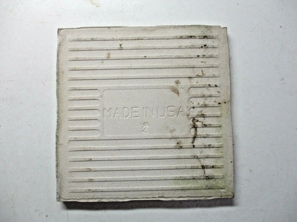 1 azulejo de pared intercerámico EE. UU. 4-1/4" cuadrado Cerámica satinada crema beige claro vintage Foto 2 de 4